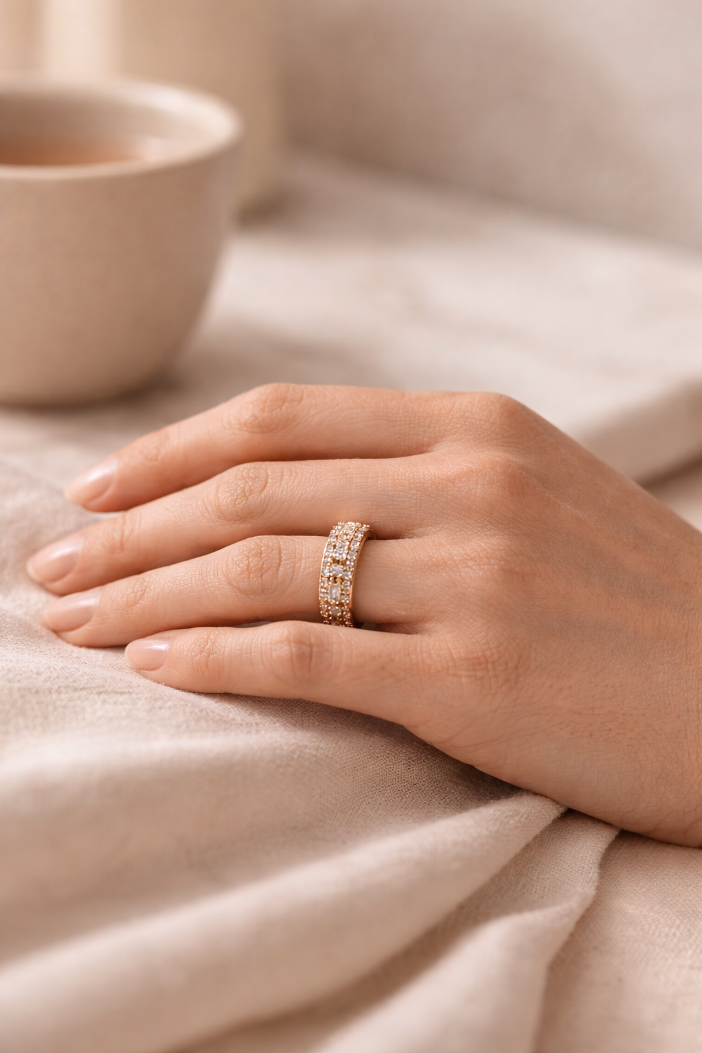 Sparkling Baguette Ring