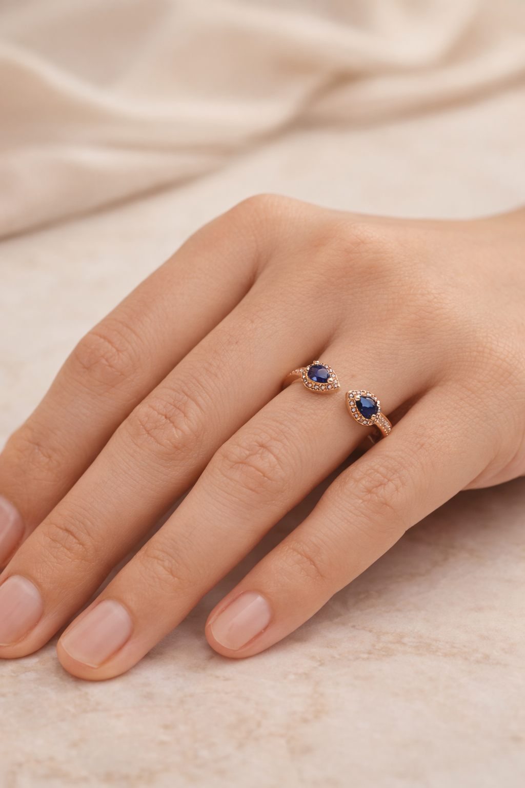 Midnight Pear Ring
