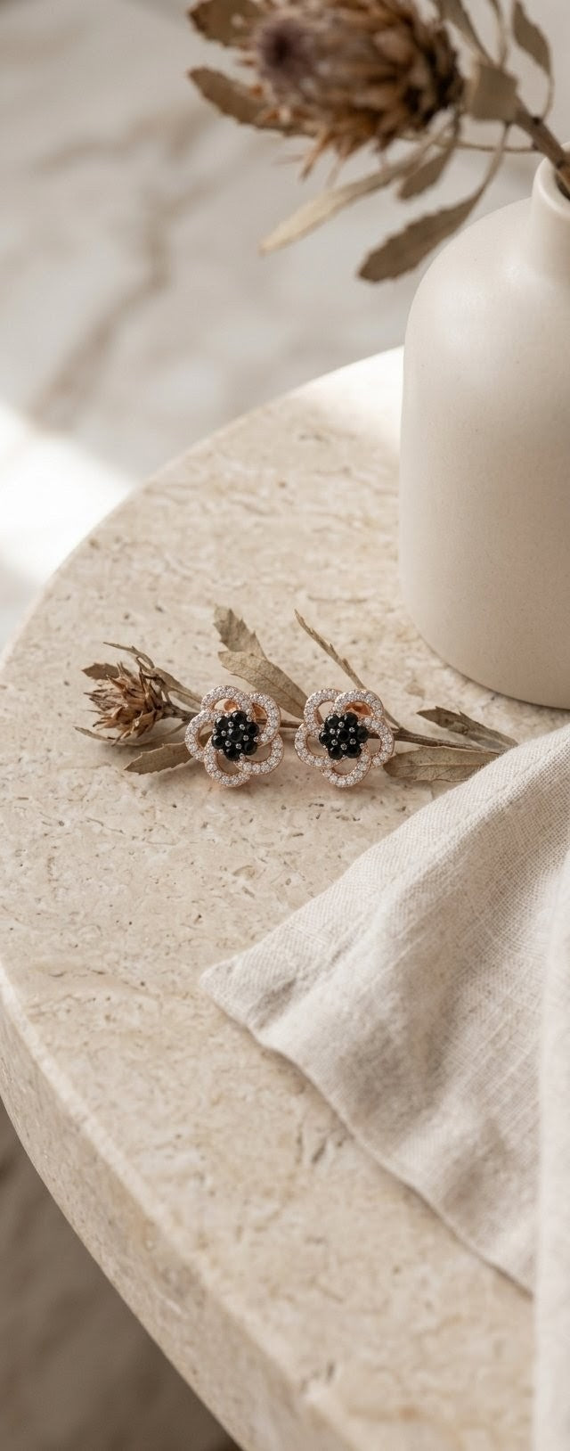 Silver Bloom Studs