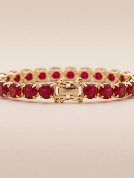 Ruby Red Tennis Bracelet