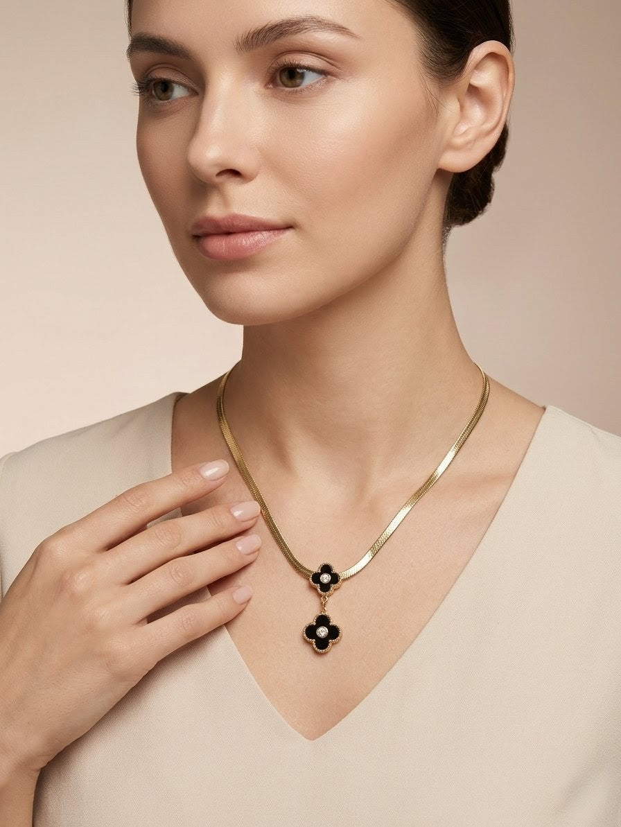 Midnight Clover Pendant