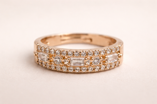 Sparkling Baguette Ring