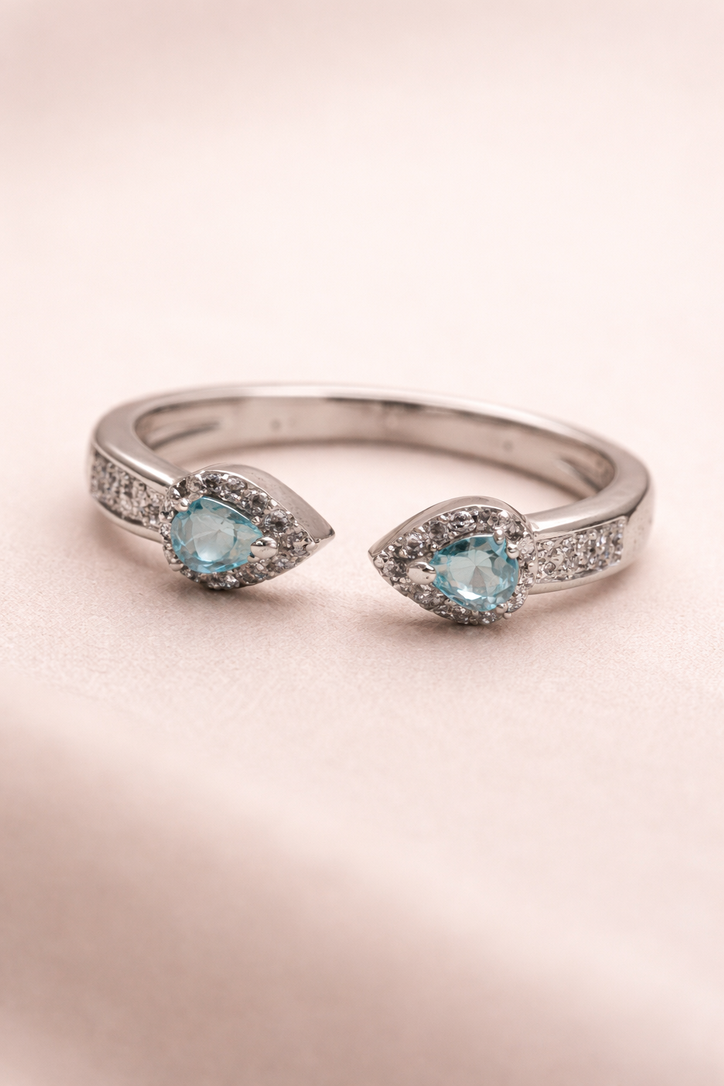 Blue Pear Open-Ring
